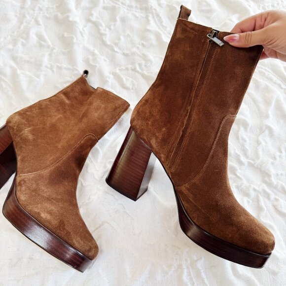 Marc Fisher Marysa Block Heel Platform Bootie Size 11 - Picture 6 of 9